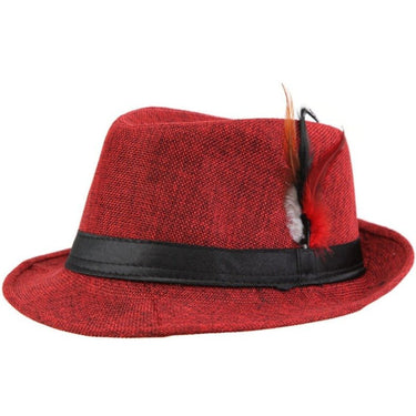 chapeau paille plume
